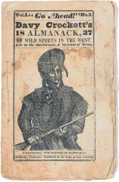  ??  ?? NECK AND NECK: Main picture left, the Bavarian sleigh, which may fetch £40,000£60,000; above, this Davy Crockett almanack is estimated at a bargain £700-£900.