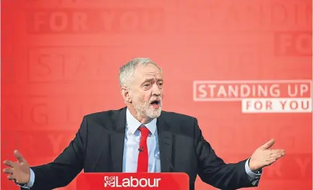  ?? Picture: PA. ?? Labour leader Jeremy Corbyn speaking at an election campaign event in London yesterday.