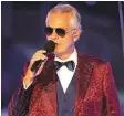  ?? Courtesy: Expo 2020 Dubai ?? ■
Andrera Bocelli performs during the opening.