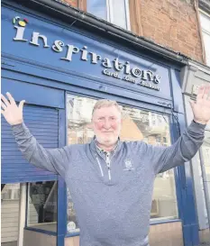  ??  ?? Happy retirement Graeme Johnstone at his Prestwick shop