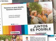  ??  ?? GUIA. La mandataria recorrió ayer San Isidro junto a Bullrich y González. Hoy, todos salen de campaña con un díptico.