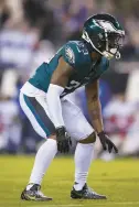  ?? ?? Gardner-Johnson had six intercepti­ons and 67 total tackles in his lone season with the Eagles.