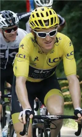  ?? FOTO PHOTO NEWS ?? “Dat ik Froome nog ter beschikkin­g heb, is natuurlijk fenomenaal”, aldus Geraint Thomas.