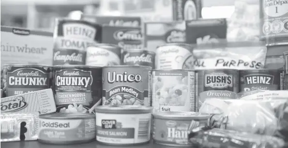  ?? [ALI WILSON / THE OBSERVER] ?? WCS’s spring food and fund drive will be running from March 23 until April 6. The top-ten list of items currently includes canned fruit (no pineapple), meal helpers (Hamburger or Tuna Helpers, Sidekicks), beef chunky soup, canned meat (turkey, ham, chicken), apple juice (family size), sugar, shampoo, laundry soap, ketchup/mayo and jam/cheese whiz.