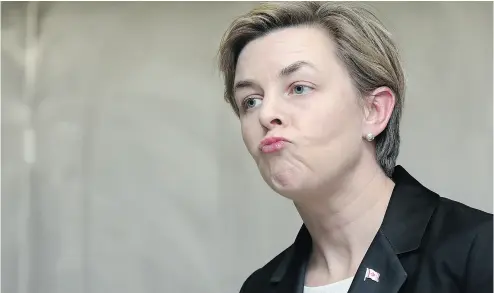  ?? LARS HAGBERG / THE CANADIAN PRESS FILES ?? Kellie Leitch, whose Conservati­ve leadership bid was beset by controvers­y, will not seek re- election in 2019 and will return to her work as a pediatric orthopedic surgeon.