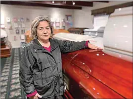  ?? MAGDA MALDONADO VIA AP ?? Magda Maldonado, owner of Continenta­l Funeral Home in Los Angeles, poses in her mortuary on Wednesday.