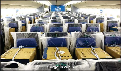  ??  ?? Cargo in cabin