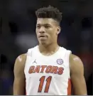  ?? AP file photo ?? Keyontae Johnson, a 6-foot-5 junior at Florida, collapsed on the court during a game at Florida State on Saturday.