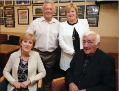  ??  ?? Lolo Crean, Sean O’Brien, Maura O’Brien, and Pat Mitchell.s