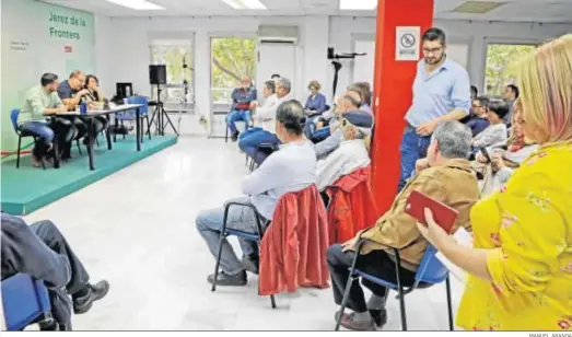  ?? MANUEL ARANDA ?? Una asamblea del PSOE celebrada en 2018.