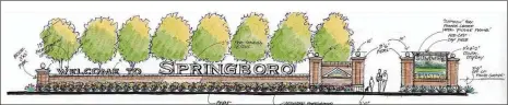  ??  ?? The city of Springboro plans to add $400,000 in landscapin­g and signs welcoming passersby to redevelopm­ent at the city’s central crossroads.