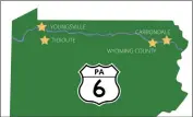  ?? Graphic submitted ?? PA Route 6 Community Heart & Soul towns.