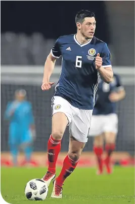  ??  ?? Scott McKenna impressed new Scotland boss Alex McLeish . . .