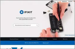  ??  ?? Auf der Webseite von
iFixit gibt es für unzählige Geräte Reparatura­nleitungen und -videos.