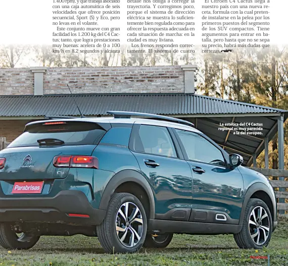  ??  ?? La estética del C4 Cactus regional es muy parecida a la del europeo.