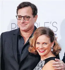  ?? ?? BOB Saget with Andrea Barber, his co-star on Full House. Saget got his big break in Hollywood in 1987 when he was cast in the sitcom as Danny Tanner. | Reuters