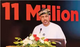  ?? (supplied image) ?? Abdullah Tamman al Mashani speaks at the press conference on Sunday
