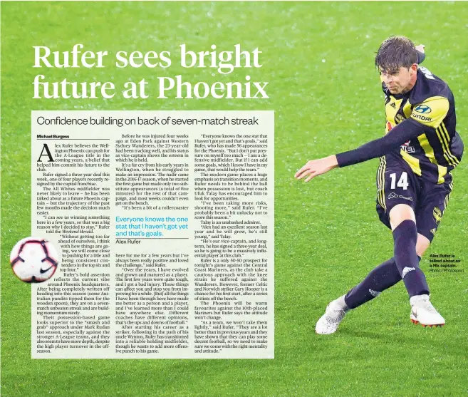  ?? Photo / Photosport ?? Alex Rufer is talked about as a Nix captain.