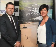  ??  ?? Danny Cooper, Sales Executive, The Kerryman and Joan McCarthy, Destinatio­n Kerry, sponsor.