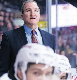  ?? MICHAEL BELL / POSTMEDIA NEWS ?? Moose Jaw Warriors head coach Tim Hunter will soon shift his focus to filling Canada’s junior team roster.