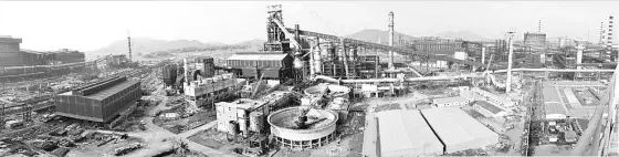  ??  ?? Despite Kalinganag­ar mill (pictured above) being in ramp-up phase, 46 per cent of Tata Steel’s revenue is derived from branded products