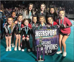  ?? Contribute­d photo ?? Cheer champs: TNT All-Stars Sr. Co-ed Level 3 team Explosion won its division at the Cheersport competitio­n. The competitio­n was held Sunday at UALR.