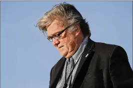  ?? ALEX BRANDON / ASSOCIATED PRESS ?? A report on the Breitbart New Network website quotes Steve Bannon as saying, “I’m proud of what the Breitbart team has accomplish­ed in so short a period of time in building out a world-class news platform.”