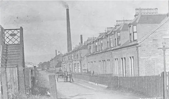  ??  ?? Jim Howie, of Broughty Ferry, has sent in this postcard of Carnoustie’s Taymouth Street in 1905. An obliging carter has stopped and posed for the camera.