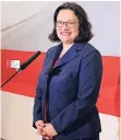  ?? FOTO: DPA ?? Andrea Nahles vertritt die SPD-Fraktion auf der Zugspitze.