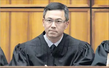  ?? George F. Lee Star-Advertiser ?? U.S. DISTRICT Judge Derrick Watson, seen in 2016, said in Honolulu that the most recent move to keep people from certain majority-Muslim nations from entering the U.S. was “antithetic­al” to American principles.