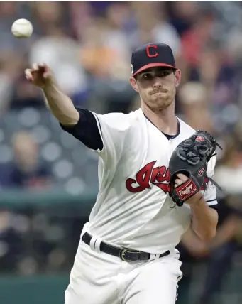  ?? AP FIle ?? UNANIMOUS: Cleveland’s Shane Bieber was the choice for Cy Young voters in the AL after a season where he led baseball in strikeouts and ERA.