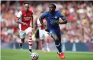  ?? Images/Reuters ?? Kurt Zouma, in action here for Chelsea against Arsenal last Sunday, does not want to join West Ham. Photograph: Peter Cziborra/Action