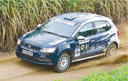  ?? Pictures: Dave Ledbitter ?? CROWD FAVOURITE. Local hero AC Potgieter and Mari van der Walt (Lake Umuzi VW Polo R2) should fight for top positions in the weekend’s Secunda Rally.