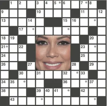  ?? ?? The identity of the featured celebrity is found within the answers in the puzzle. In order to take the TV Challenge, unscramble the letters noted with asterisks within the puzzle.