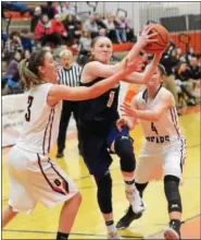  ?? SAM STEWART - DIGITAL FIRST MEDIA ?? Spring-Ford’s Sydney Wagner goes in for a layup during the second half of the Pioneer Athletic Conference semifinals.