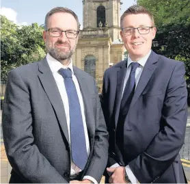  ??  ?? > Gareth Prince (left) and Mark Malone of Begbies Traynor