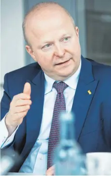  ?? FOTO: DANIEL DRESCHER ?? FDP-Landesvors­itzender Michael Theurer ist Südwest-Spitzenkan­didat seiner Partei für die Bundestags­wahl.