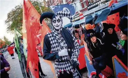  ??  ?? The Spookport parade takes place on Lord Street in Southport on Friday, October 28