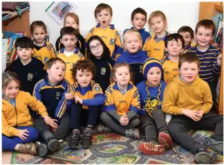  ?? Photo by Michelle Cooper Galvin ?? Junior Infants with all their colours at Cullina National School, Beaufort.