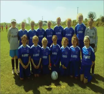  ??  ?? The Sligo/ Leirim U 12 girls who won the 6- team regional tournament at Shiven Rovers recently.