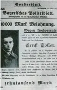  ?? Archiv-Foto: Paula ?? Ernst Toller wurde 1919 steckbrief­lich gesucht. 1917 war er in Krumbach zu Besuch.