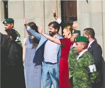  ?? ROMINA SOLÍS ?? El presidente chileno, Gabriel Boric, estuvo en Palacio Nacional