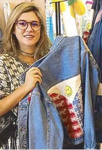  ??  ?? Paloma Urquijo Zobel with a Piopio denim jacket