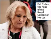  ?? ?? Pat Cullen, the head of the Royal College of Nurses