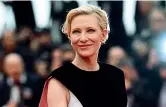  ?? ?? Diva Cate Blanchett, l’attrice due volte premio Oscar, a Cannes presenta «The New Boy»