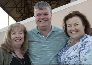  ??  ?? Sandra Ryan, James Ryan and Ann Ryan were enjoying the sun and the sport in Bettyville.