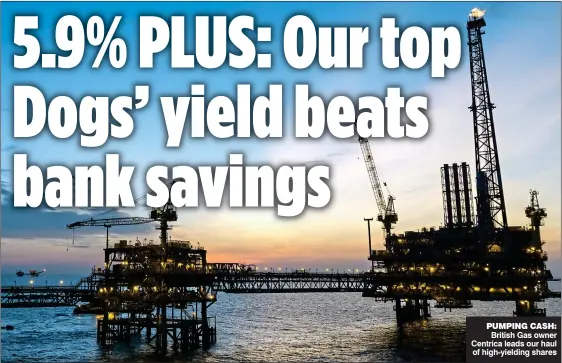  ??  ?? PUMPING CASH: British Gas owner Centrica leads our haul of high-yielding shares