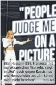  ?? FOTO: AFP ?? Bilal Hassani (19), Franzose mit marokkanis­chen Wurzeln, singt in „Roi“auch gegen Rassismus und Homophobie an: „Ihr könnt mich nicht brechen“.