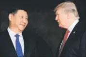  ?? REUTERS ?? US President Donald Trump with Chinese President Xi Jinping.