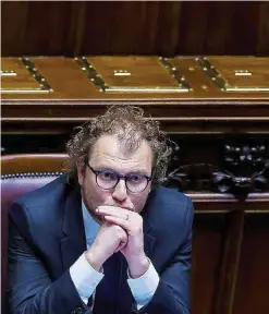  ?? Ansa ?? Oscurato Il ministro dello Sport Luca Lotti, indagato nell’inchiesta Consip